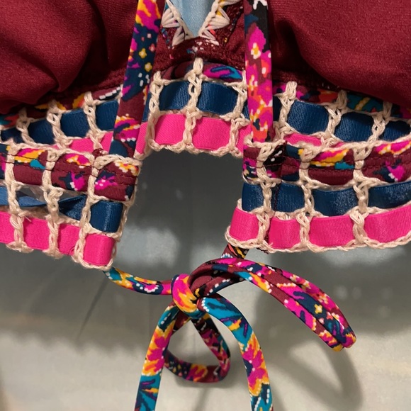 NWT Sz Lg Boho bikini top T back closure - Picture 7 of 9